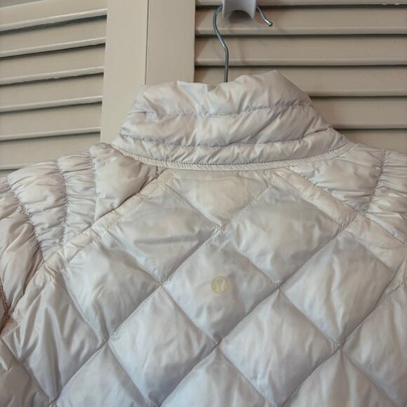Lululemon women's down jacket 12 white insulated quilted full zip pockets - Picture 5 of 12